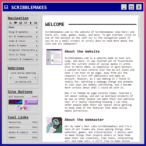 A screenshot of scribblemakes.com